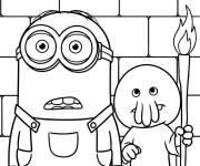Coloriage Keven et le monstre