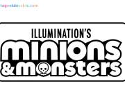 Coloriage Logo de Minions et des Monstres