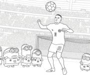 Coloriage Mbapp&eacute; et les minions
