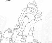 Coloriage Minions en tenu de robot