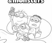 Coloriage et dessins gratuit Minions et des Monstres en ligne à imprimer