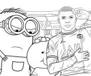 Coloriage Minions et des Monstres et Mbapp&eacute;