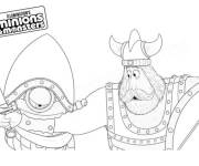 Coloriage et dessins gratuit Minions guerrier le viking à imprimer
