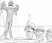 Coloriage Momie et les minions