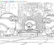 Coloriage Petits minions en aventures