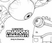 Coloriage Poster Minions et des Monstres