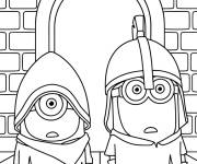 Coloriage Stuart et Kevin dans Minions et des Monstres