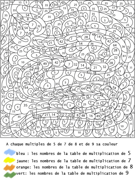 Coloriage Dessin a Numéro gratuit à imprimer