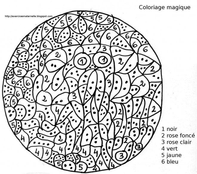 Coloriage numéroté : connaàÆtre les chiffres pour colorier