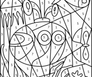 Coloriage et dessins gratuit Fond Marin à Numéro à décorer à imprimer