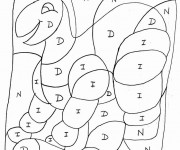 Coloriage et dessins gratuit Magique Dessin avec des Lettres à imprimer