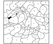 Coloriage et dessins gratuit Numéroté Disney à imprimer