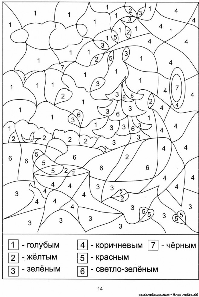 Coloriage Paysage à Numéro Facile Dessin Gratuit à Imprimer