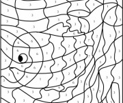 Coloriage et dessins gratuit Poisson à Numéro à imprimer