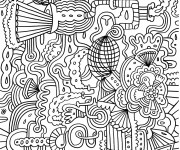 Coloriage Difficile Pluie