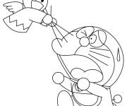 Coloriage Ange et Doraemon