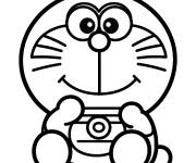 Coloriage B&eacute;b&eacute; Doraemon en maternelle