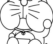 Coloriage Doraemon a mal aux dents