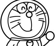 Coloriage Doraemon agitant la main