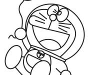 Coloriage Doraemon avec un ballon