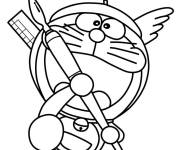 Coloriage Doraemon avec un pinceau