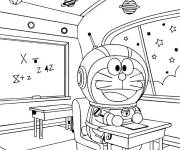 Coloriage Doraemon dans un vaisseau spatial