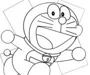 Coloriage Doraemon en courant