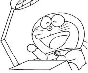 Coloriage Doraemon et la machine &agrave; remonter le temps