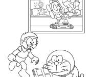 Coloriage Doraemon et Nobita de l'anime