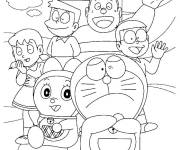 Coloriage Doraemon et ses amis pour maternelle