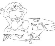 Coloriage Doraemon lors d'une activit&eacute; adorable