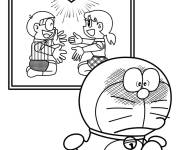 Coloriage Doraemon, Nobita et Shizuka