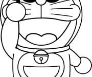 Coloriage Doraemon porte des lunettes 100