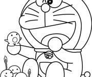 Coloriage Doraemon qui rit