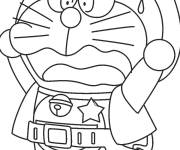 Coloriage Doraemon se sent &eacute;touff&eacute;