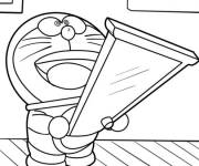 Coloriage Doraemon sort un gadget