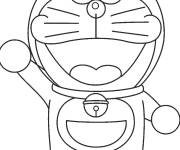 Coloriage Doraemon te saluant