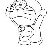 Coloriage Doraemon triste