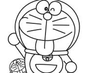 Coloriage Grand et petit Doraemon maladroit