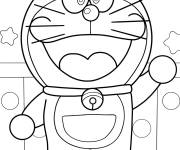Coloriage Kawaii Doraemon de dessin anim&eacute;
