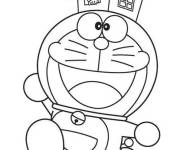 Coloriage et dessins gratuit La petite maison sur la t&ecirc;te de Doraemon à imprimer