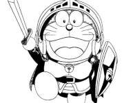 Coloriage Le chevalier courageux Doraemon