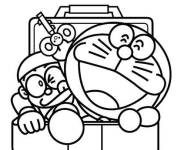 Coloriage Les aventures dr&ocirc;les de Nobita et Doraemon