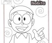Coloriage Nobita en profil