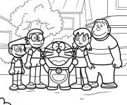 Coloriage Photo de Doraemon et ses amis