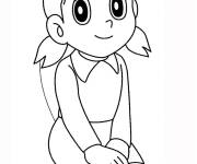 Coloriage Sizuka de Doraemon