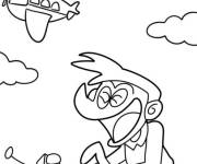 Coloriage Suneo exhibe un jouet