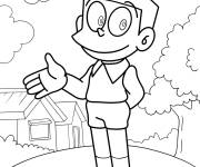Coloriage Suneo Honekawa d&eacute;taill&eacute;