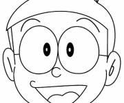 Coloriage et dessins gratuit Visage de Nobita à imprimer