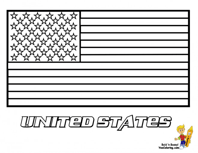 Drapeau Drapeaux Des Etats Unis A Colorier